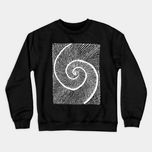 White double shell Fibonacci spiral golden ratio Crewneck Sweatshirt by Pragonette